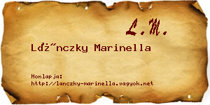 Lánczky Marinella névjegykártya